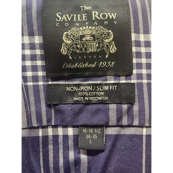 the savile row company men's Large button down shirt non-iron= slim fit - Picture 3 of 16